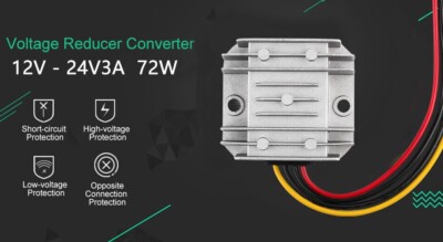 DC Voltage Regulator DC 12V to DC 24V 3A 72W Step Up Boost Converter Waterproof