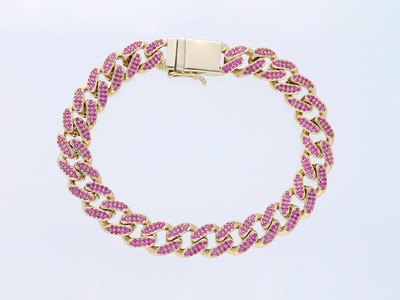 Armband 3,30 ct pink Saphire 750 Gold Wert 12.000 EUR GIL Expertise Deta neu