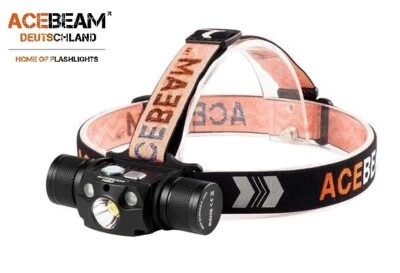 Kopflampe AceBeam H30 mit 4.000 Lumen und weißer, roter und grüner LED