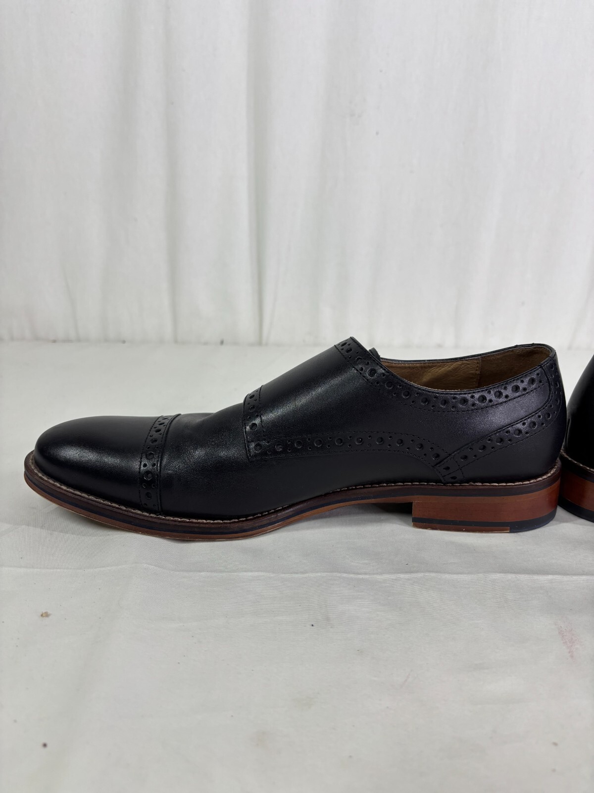 Johnston & Murphy Black Monk Strap Mens Leather S… - image 5