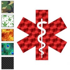 Medical Symbol EMT, Vinyl Decal Sticker, 40 Patterns  3 Sizes, 3385