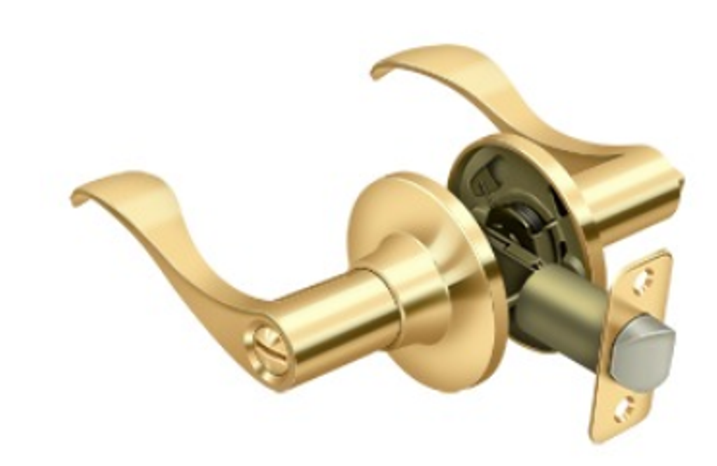 Privacy Door Lock Set Savanna Lever Left Hand in 7 Finishes By Deltana