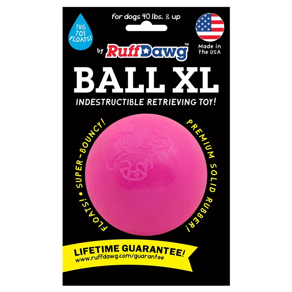 Ruff Dawg XL Tough Rubber Dog Toy Floating Ball for Active Play and Fetch - Image 4 of 4