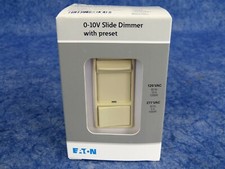 NEW Eaton WBSD-010SLD-V Slide Dimmer Fluorescent LED 0-10V Ivory 3 way (G127)