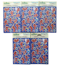 Lot of 5 Packs Vintage 2004 Sesame Street Elmo Stickers 10 Sheets 320 Stickers