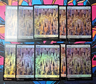 10x Plains x10 NM Foil MTG Murders At Karlov Manor Unplayed Magic Gathering