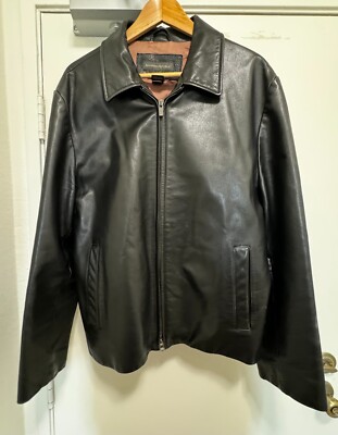 Vintage Black Banana Republic Men's Leather Jacket - Large | eBay