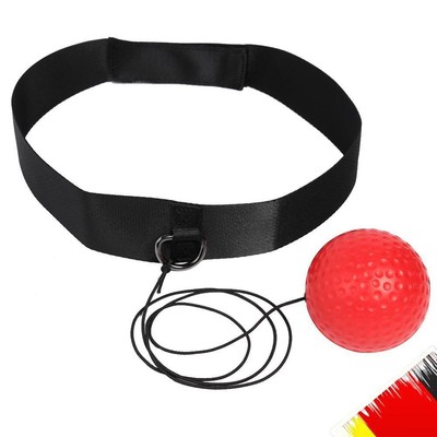 Head-Mounted Boxing Speed Punching Ball Boxing Hand Eye Training Set (Red Ball)