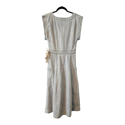 white christmas dresses Denim Blue Zero Waste Caftan Dress – Made X Hudson main image 1