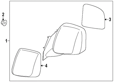 NISSAN 963733TH0A GENUINE OEM MIRROR COVER