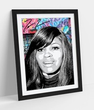 TINA TURNER GRAFFITI STYLE PORTRAIT DECOR FRAMED WALL ART POSTER PRINT 4 SIZES