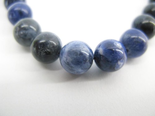 Sodalite - Halskette, echte Natursteine Heilsteine Edelsteine, Modeschmuck - Bild 6 von 8