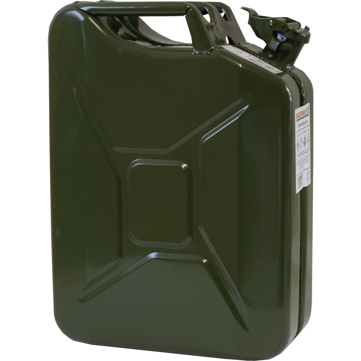 20lt Metall Schwarz Kanister + Abschließbar Metall Halter Benzin Träger Benzin Diesel 20L