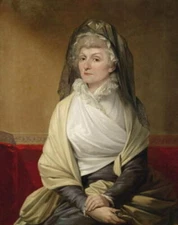 Oil painting female portrait noblewoman seated with scarf Handmade art on canvas