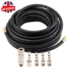 Rubber Air Compressor Hose Line 15m Metre1/4 ''BSP 9.5mm Bore Auto Heavy Duty UK