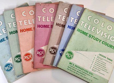 RCA Institutes Color Television Home Study Course Lot Booklets 3 Thru 9