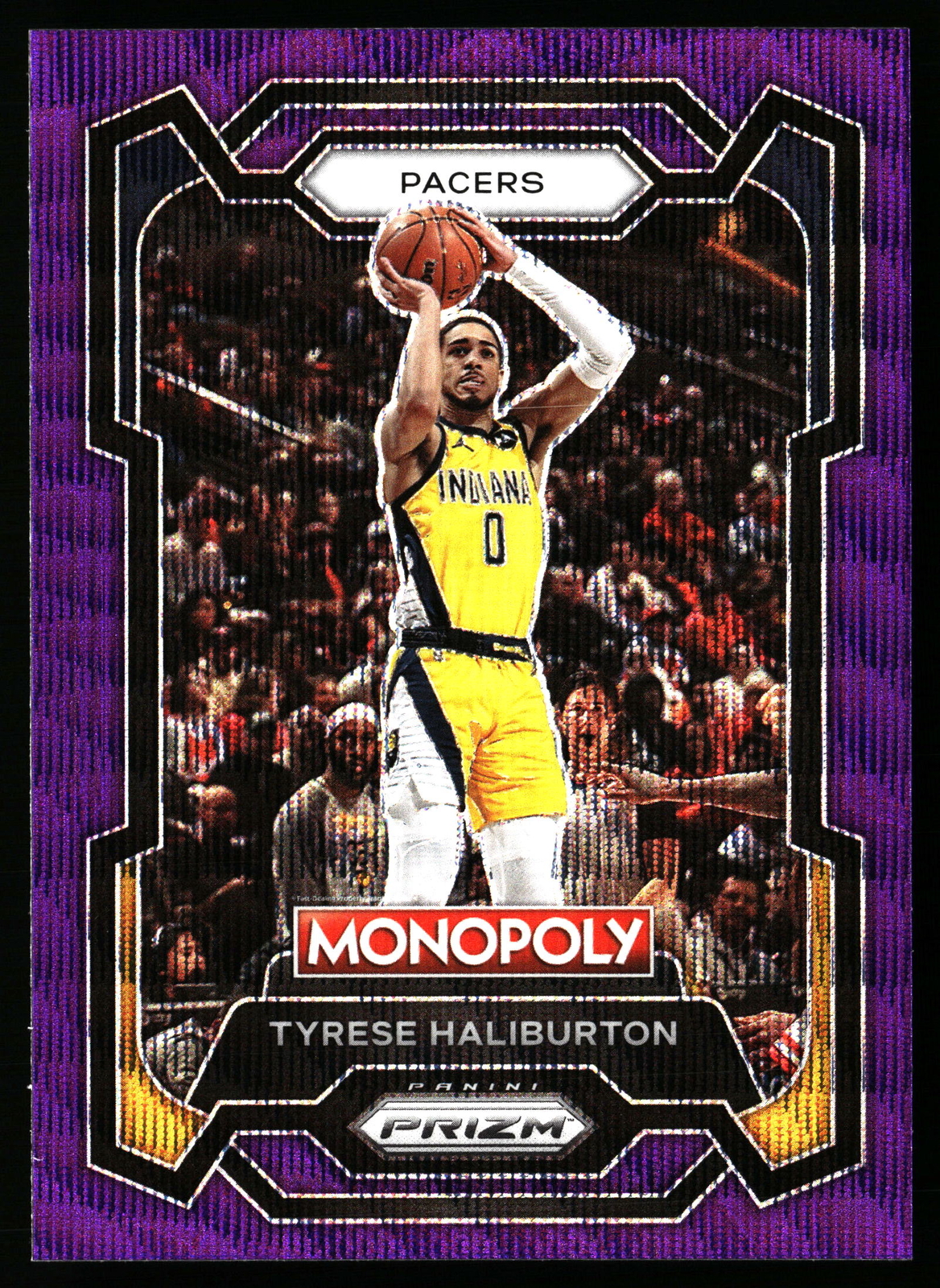 2023-24 Panini Prizm Monopoly Tyrese Haliburton Purple Wave 34