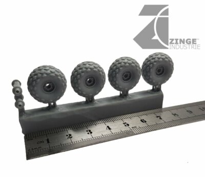 Zinge Industries - Laufräder - 19 mm All-Terrain Wheel x 4 Sprue S-WHE39