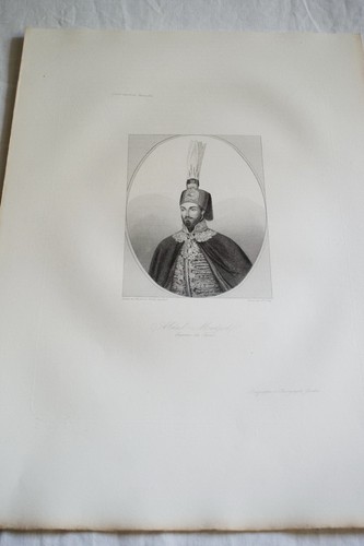TURQUIE ABDUL MEDJID EMPEREUR DES TURCS GRAVURE 1838 VERSAILLES R1889 - Picture 2 of 2
