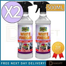 WHITE VINEGAR SPRAY CLEANER DEEP POWER MULTI PURPOSE CLEANER WINDOWS 500ML x2 6.99 per litre