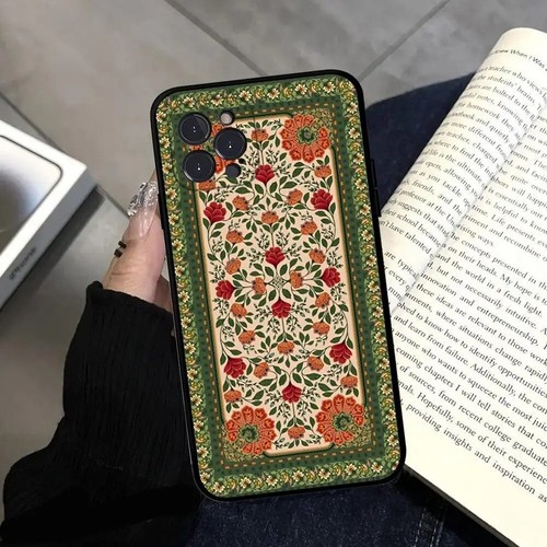 iPhone Phone Case Carpet Pattern Oriental Case Apple Models Vintage Cover - Picture 8 of 8