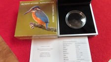 NO COIN NO COIN BOX ONLY 2014 Andorra 5 Diners Eurasian Kingfisher SILVER  BOX