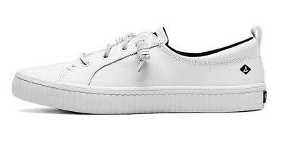 sperry women's white leather sneakers