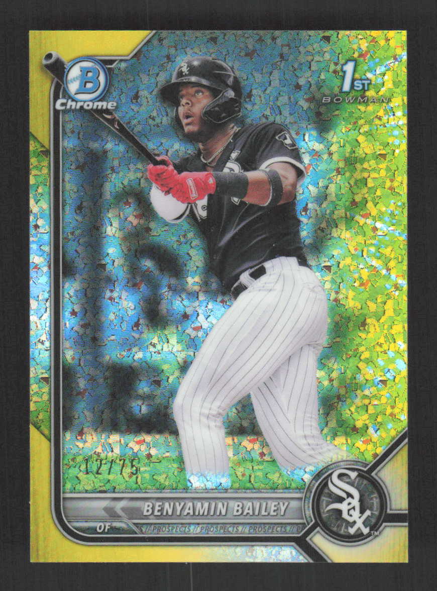 Benyamin Bailey 2022 Bowman Chrome Prospects Yellow Mini-Diamond #/75 #BCP-8