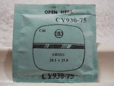 GS CY930-75 Watch Crystal Fit Swiss - 28.1 x 25.0 mm - Replacement / Repair