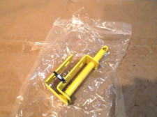 Folding Security Gate Metal Expandable Mobile Barricade Gate Yellow Latch