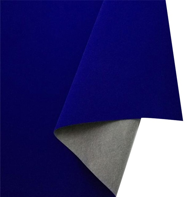 Self Adhesive Blue Velvet Flock Liner Roll for Jewelry Drawer Craft