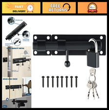 Heavy Duty 6" Barrel Bolt Latch - Stainless Steel Slide Lock for Barn Door, Fenc