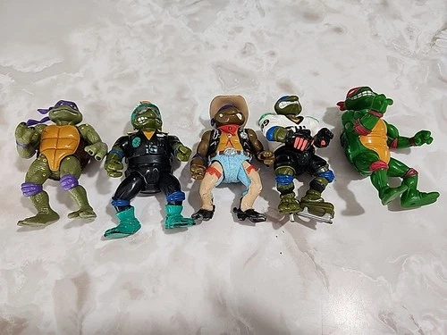 Vtg Teenage Mutant Ninja Turtles LOT Cowboy Don Wacky Wild West Donatello