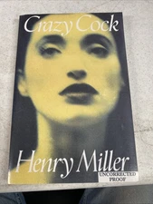 Crazy Cock Henry Miller 1991 Uncorrected Proof W/ Letter From Editor Signed