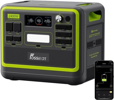 FOSSiBOT tragbare Powerstation F2400 Solargenerator 2048Wh 2400W 4800WPeak Green
