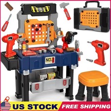 Multifunction Kids Tool Bench Set W/ Accessories Safe Play Tools Toddler New