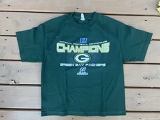 Green Bay Packers NFL Conference Champions Tshirt Size Medium Green