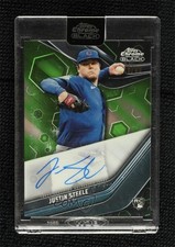 2023 Topps Chrome Black Green Refractor 18/99 Justin Steele #CBA-JST Auto 1l8x