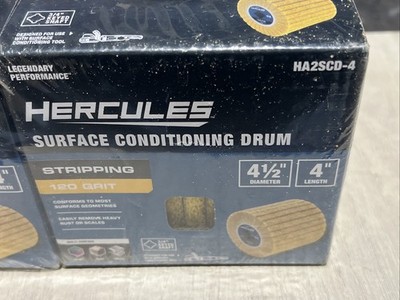  Hercules HA2SCD-4 Surface Conditioning Drum 4-1/2 D,4 L,3/4 shaft,120 Grit 
