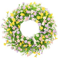 Spring Wreaths for Front Door 24 Inch Artificial Summer Wreath with Colorful ...