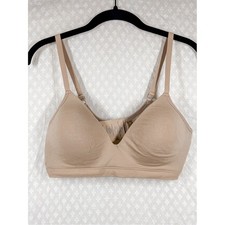 Thirdlove Women Bra Sz L Nude Wireless Plunge T Shirt Classic Everyday Staple