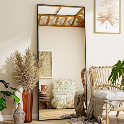Mirror Full Length 21'' x 57'' Floor Mirror W/ Stand Aluminum Alloy Frame Full