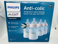 Philips Avent Anti-Colic Baby Bottles 9oz 260ml 1 Month Air Free Vent Pack of 4