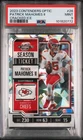 2023 CONTENDERS OPTIC CRACKED ICE #26 PATRICK MAHOMES II 6/22 PSA 9