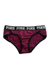 Victoria's Secret PINK Logo Hipster Panty Black Orchid