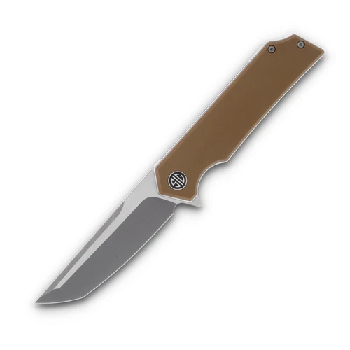 Eikonic Knives x Sig Sauer Tsuru Coyote Brown G10 3.3in Two-Tone Blade