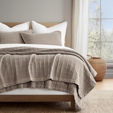 EverGrace Cotton Quilt Set Queen 92x96 Stonewashed Soft Coverlet 3PC New