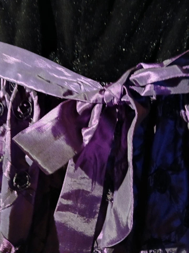 American Princess Toddler Size 2t Formal Dress. Purple/black - Image 3 of 4