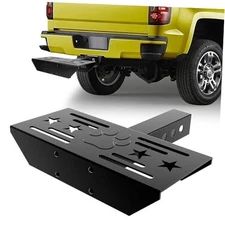 Hitch Step for 2 Inch Receiver Classical Stars and Footprint Anti Slip Design 