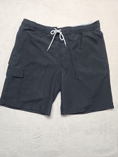 Goodfellow  Co. 9" Inseam Board Shorts Size Large Sits At Knee NWT Black